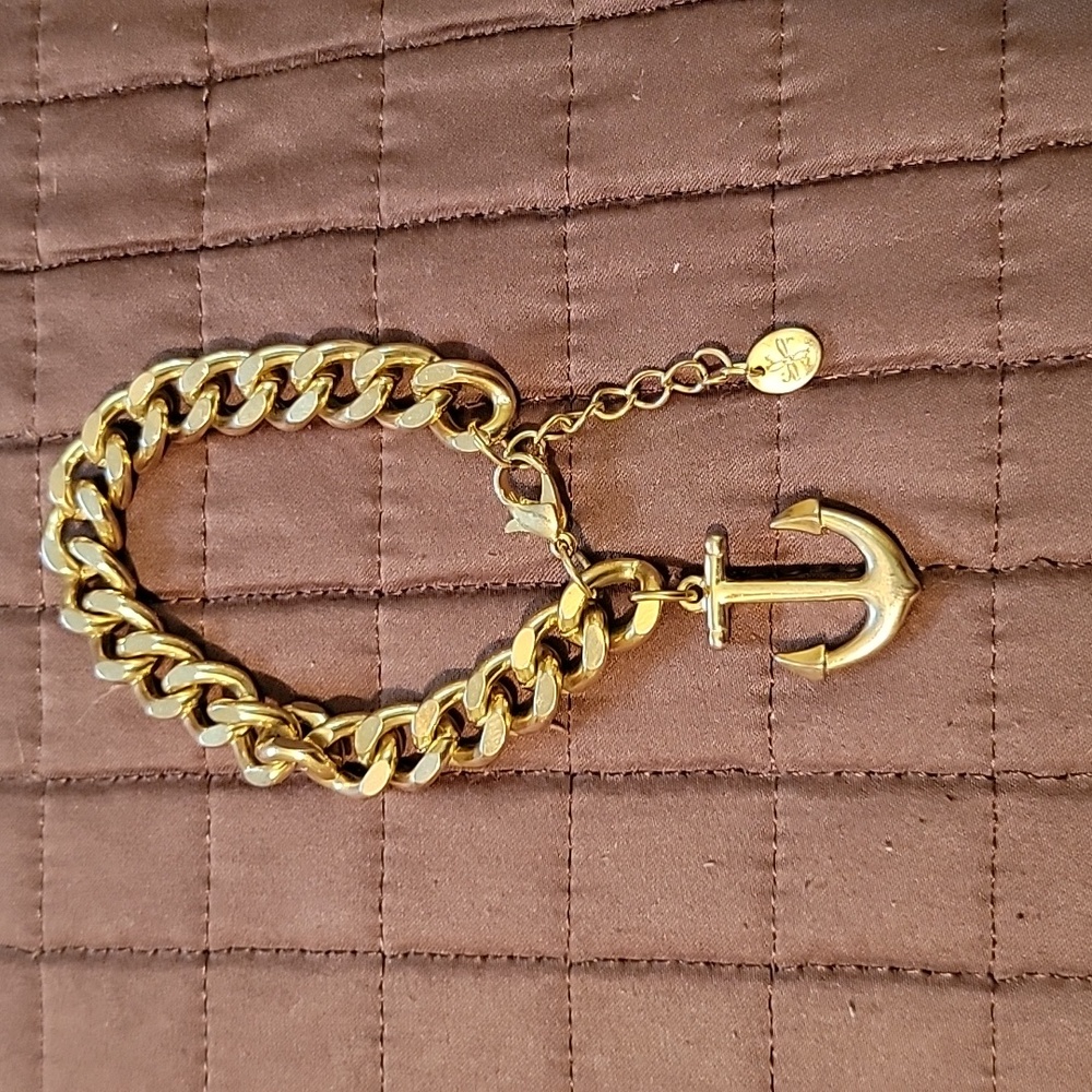 Custom nautical gold bracelet
